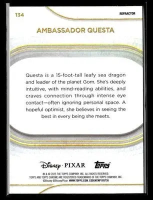 🌟 Ambassador Questa, 2025 Topps Chrome Disney #134 🌟 - Non-Sports Card Single