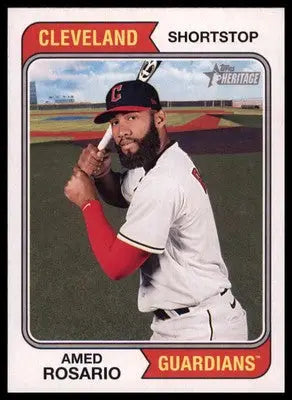 Amed Rosario 2023 Topps Heritage #111 Cleveland Guardians - Baseball Card Single