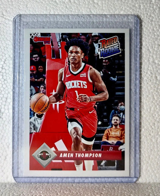 Amen Thompson 2023-24 Panini NBA #19 Rated Rookie Retro Card Rockets 1/715 - Basketball Card Single