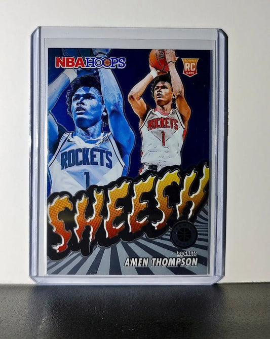 Amen Thompson 2023-24 Panini Premium Stock NBA Hoops SHEESH #4 Rookie Card - Basketball Card Single