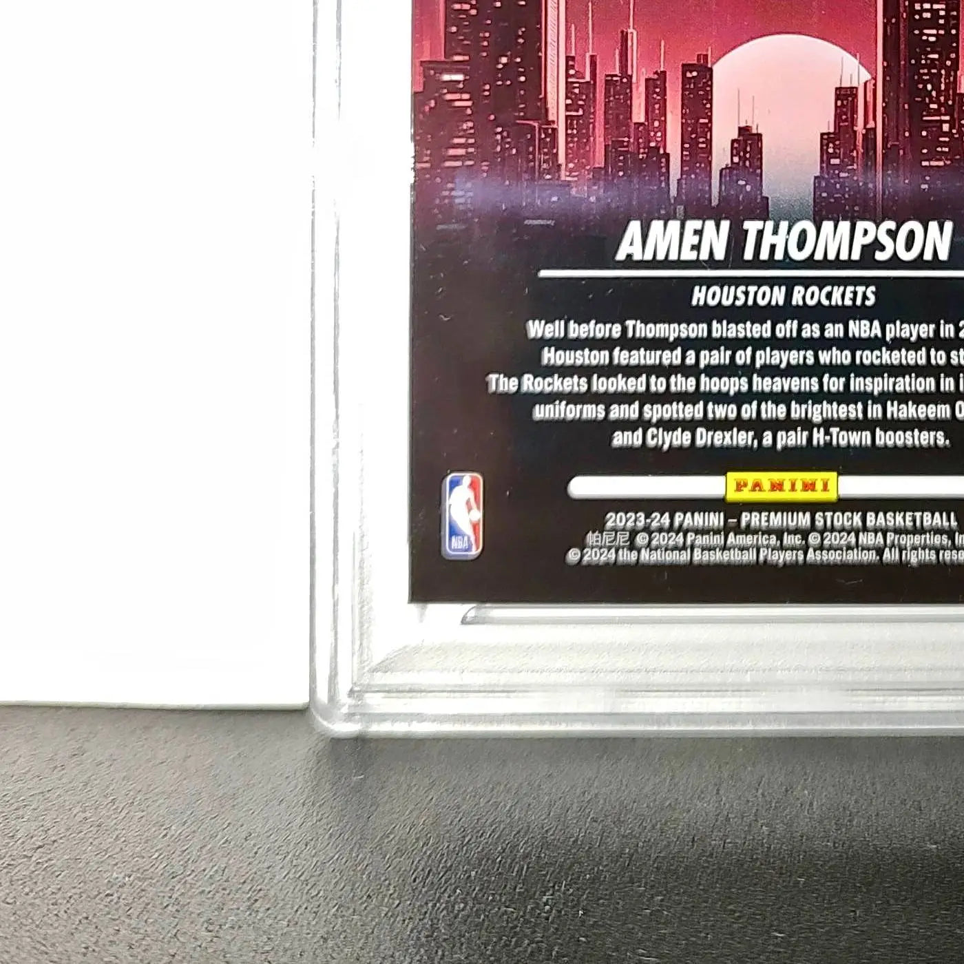 Amen Thompson 2023 Panini Hoops Premium City Edition #14 PSA 8 NM-MT
