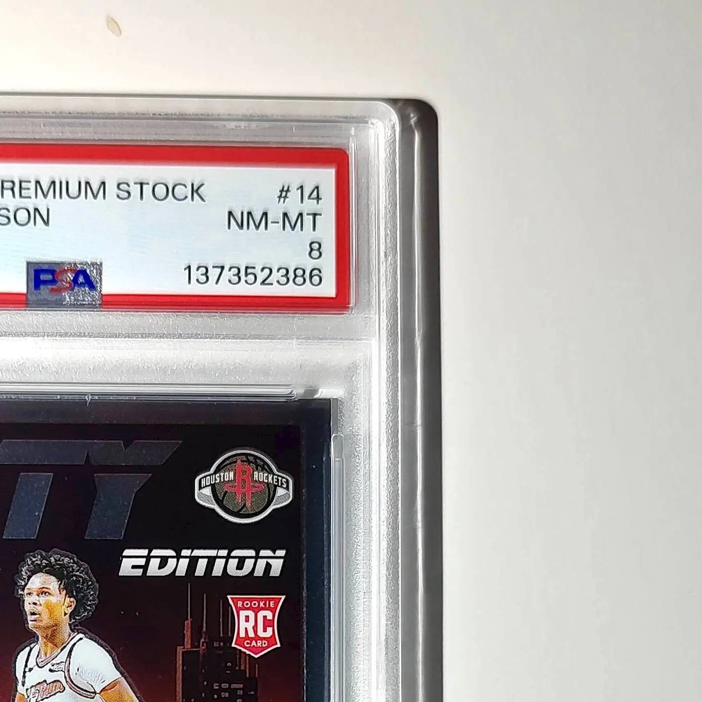 Amen Thompson 2023 Panini Hoops Premium City Edition #14 PSA 8 NM-MT