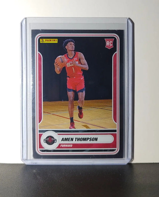 Amen Thompson Rookie 2023-24 Panini NBA Sticker Foil Card #99 Houston Rockets - Basketball Card Single