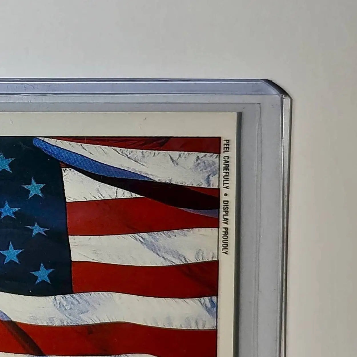 American Flag 1991 Topps Desert Storm #1 Sticker Card