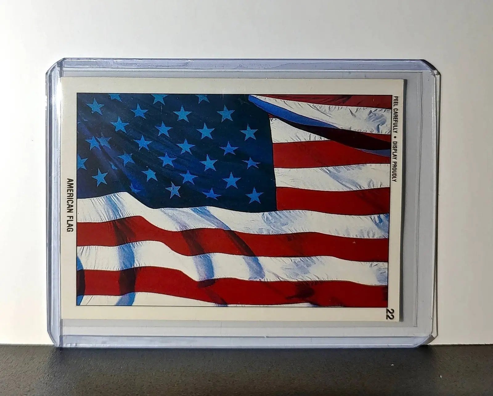 American Flag 1991 Topps Desert Storm #22 Sticker Card - Non-Sports Card Single