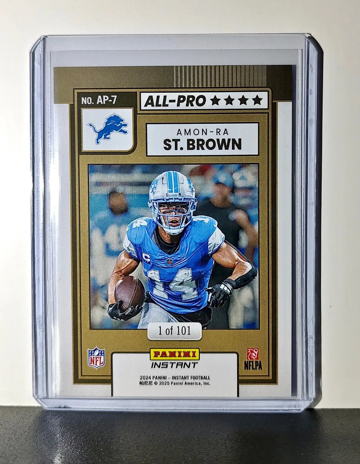 Amon-Ra St. Brown 2024 All-Pro Panini NFL #7 Football Card Lions 1 of 101
