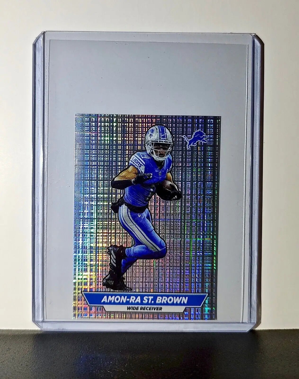 Amon-Ra St. Brown 2024 Panini NFL Sticker #388 Foil Detroit Lions