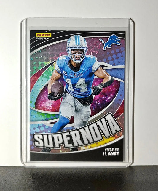 Amon-Ra St. Brown 2024 Panini Supernova NFL #8 Football Card Detroit Lions 1/451 - Football Card Single