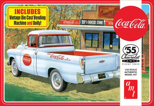 AMT 1094 1:25 Scale Model Kit 1955 Chevrolet Cameo Truck Coca-Cola Skill 3 - Model Kit