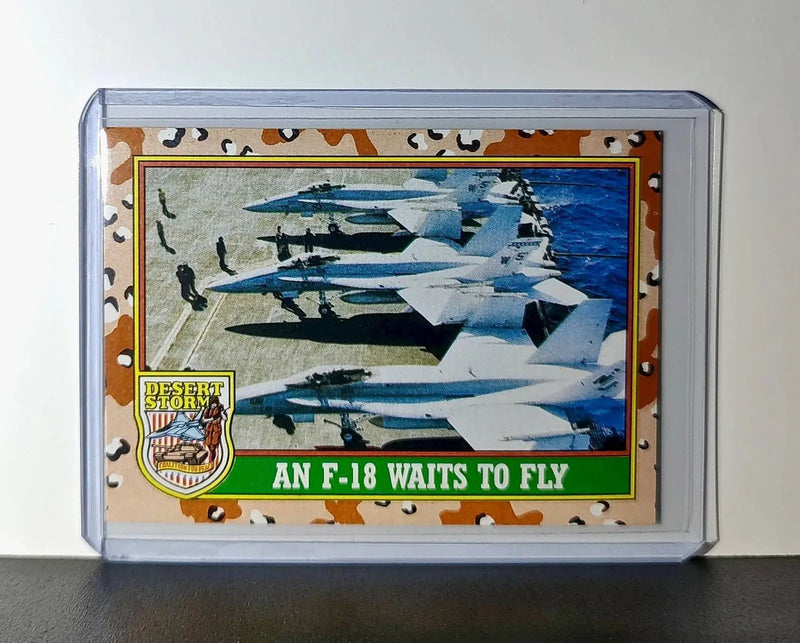 An F/A-18 Waits to Fly 1991 Topps Desert Storm #29 Card - Non-Sports Card Single