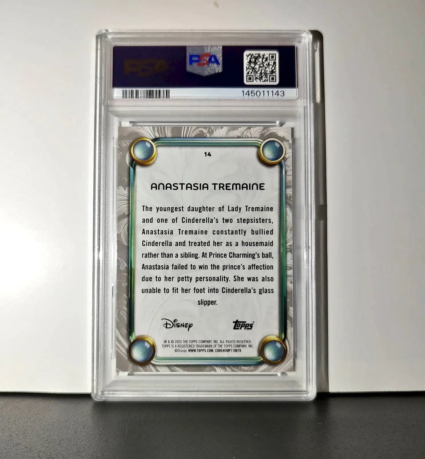 Anastasia Tremaine 2025 Topps Disney #14 Winter Variant Card Cinderella PSA 8 - Non-Sports Card Single