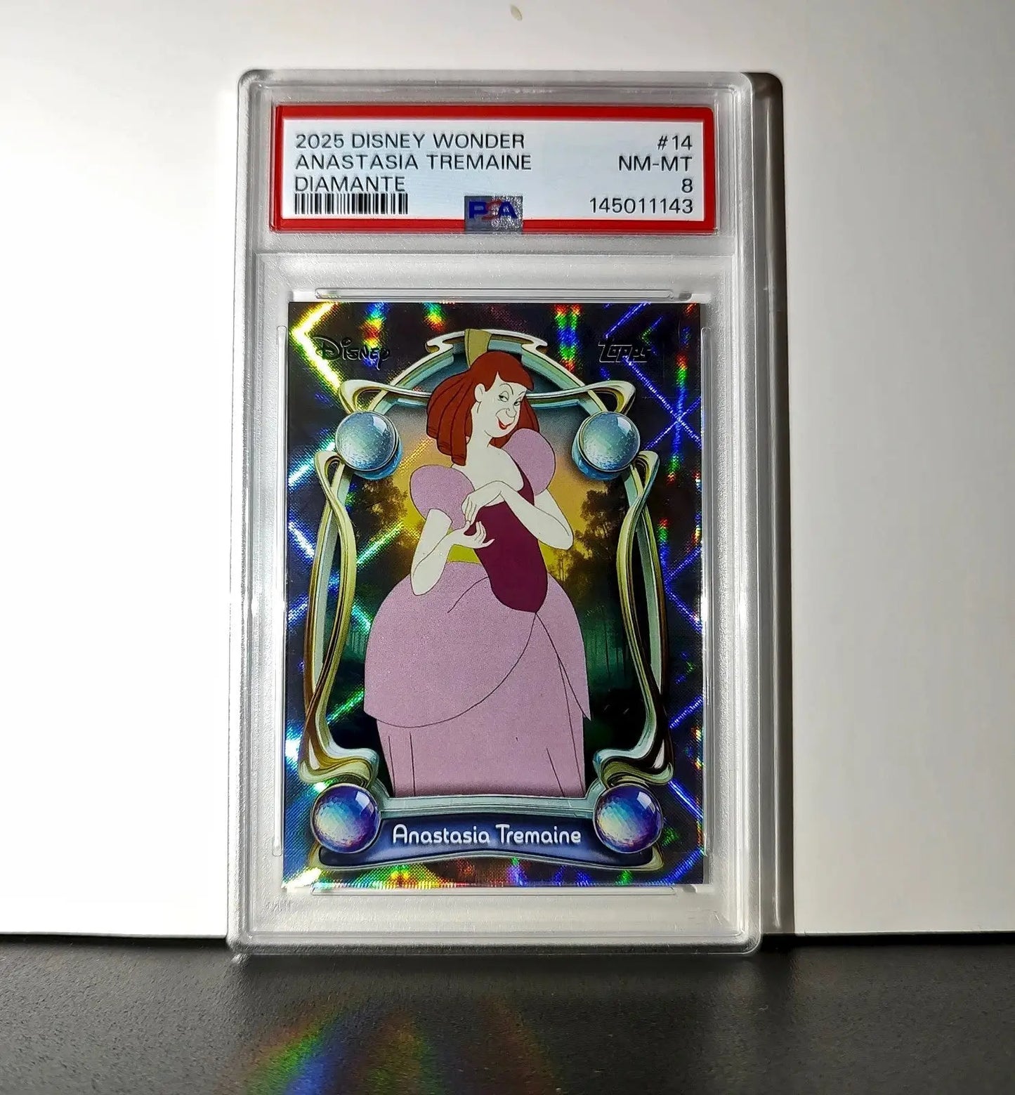 Anastasia Tremaine 2025 Topps Disney #14 Winter Variant Card Cinderella PSA 8 - Non-Sports Card Single