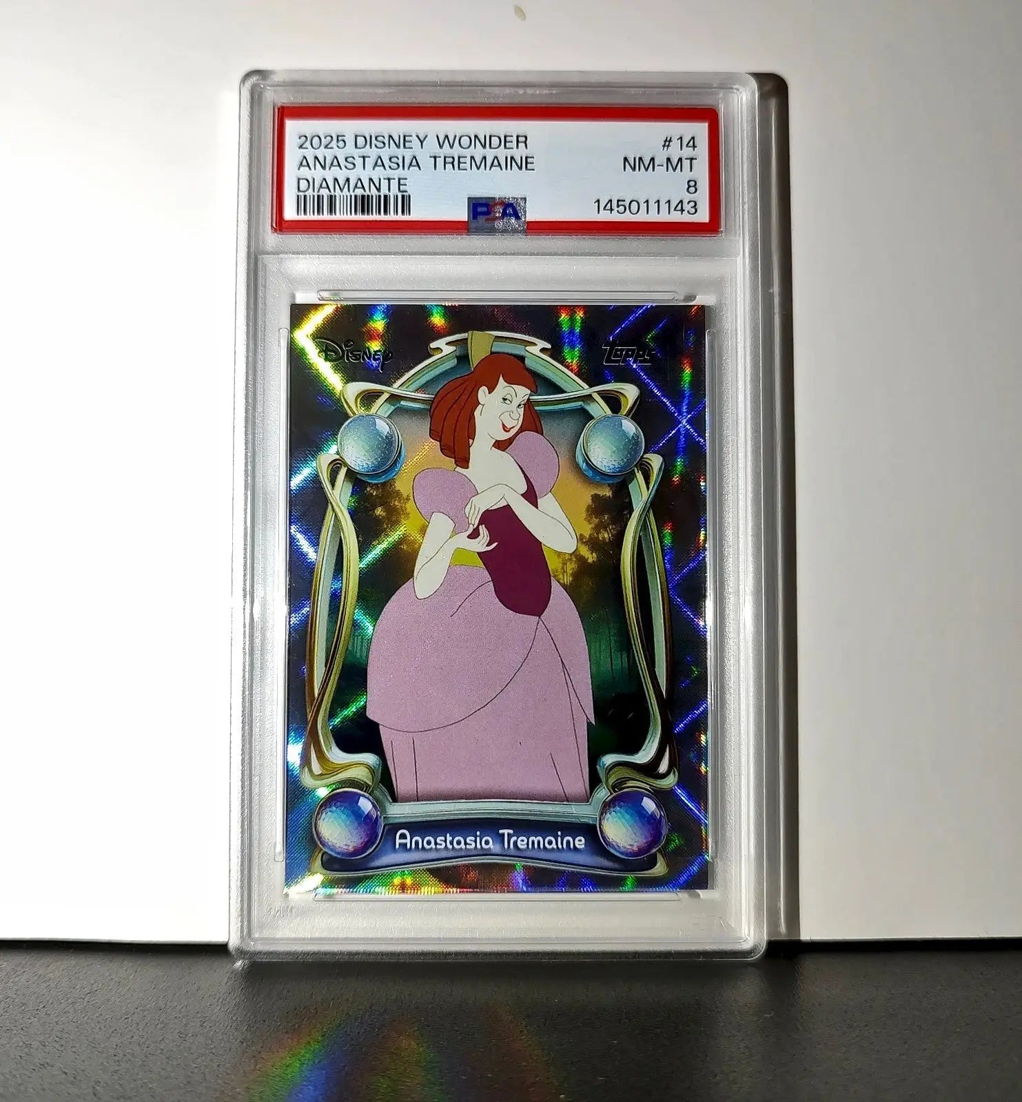 Anastasia Tremaine 2025 Topps Disney #14 Winter Variant Card Cinderella PSA 8 - Non-Sports Card Single