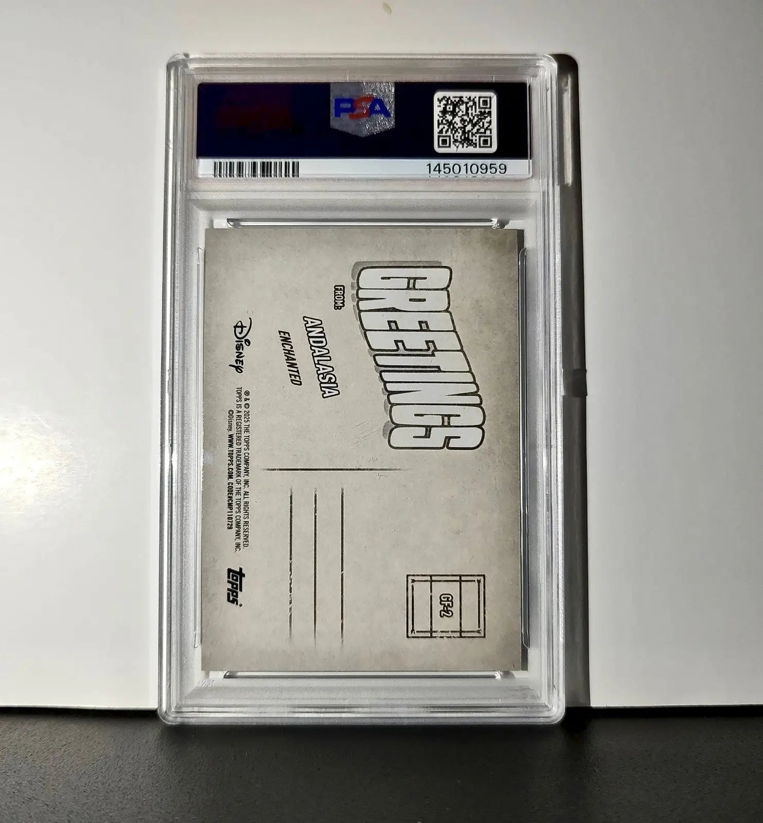 Andalasia 2025 Topps Disney Wonder #GF-2 Greetings From Card Enchanted PSA 9 - Non-Sports Card Single