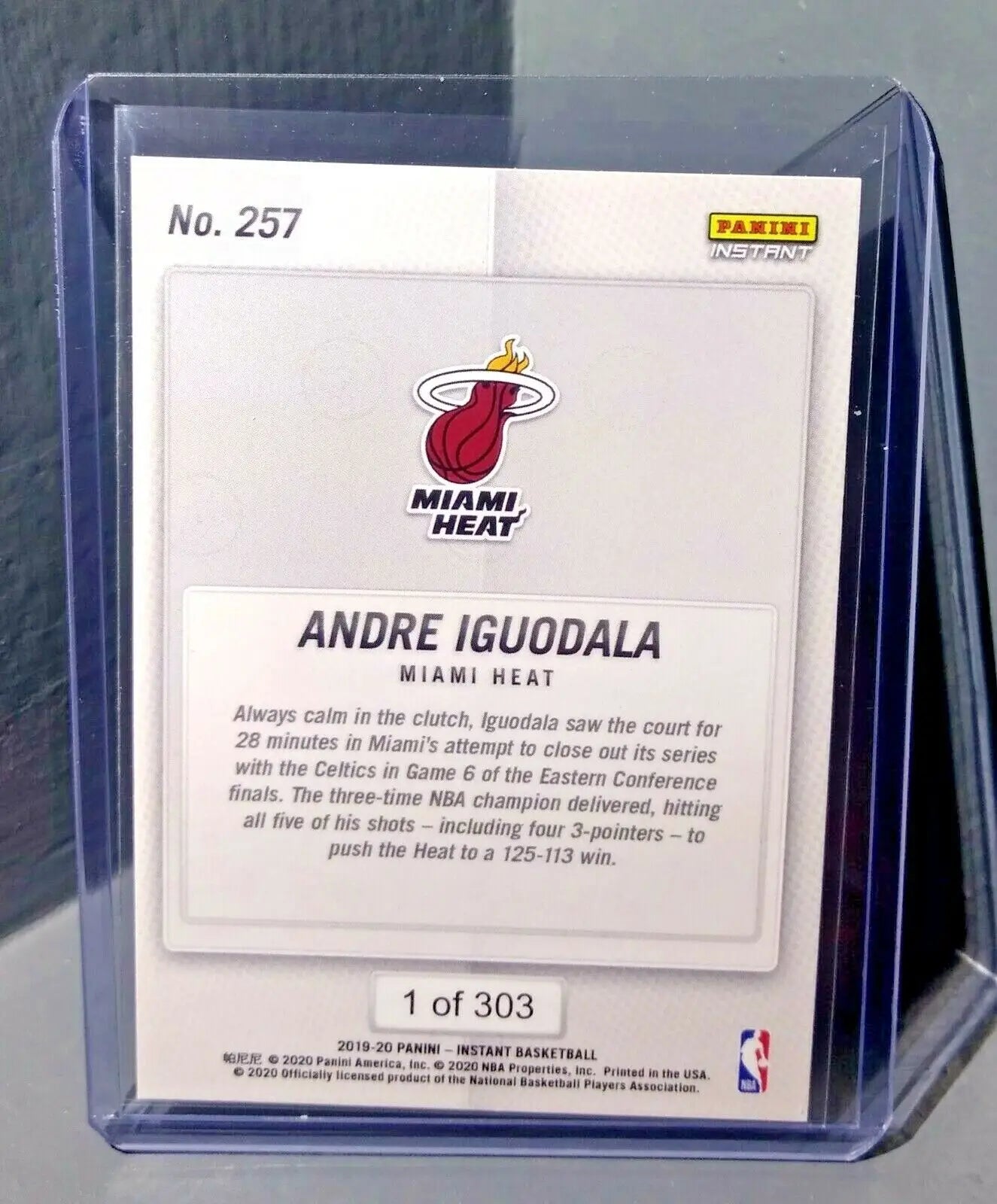 Andre Iguodala 2019-2020 Panini NBA Instant Heat #257 Basketball Card 1 of 303