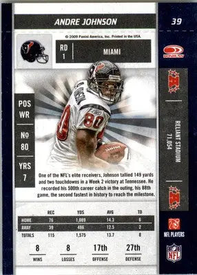 Andre Johnson - 2009 Playoff Contenders - #39 - Football - Football Card Single