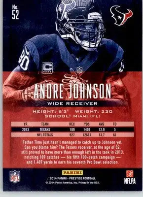 Andre Johnson - 2014 Panini Prestige - #52 - Football - Football Card Single