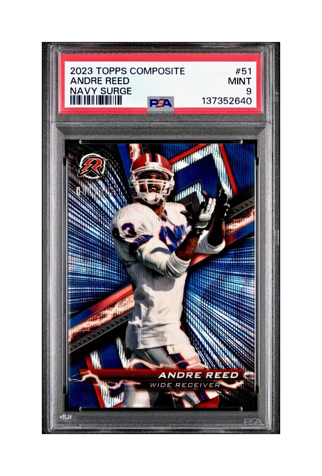 Andre Reed 2023 Topps 061/225 Resurgence #51 Navy Surge PSA 9 Mint