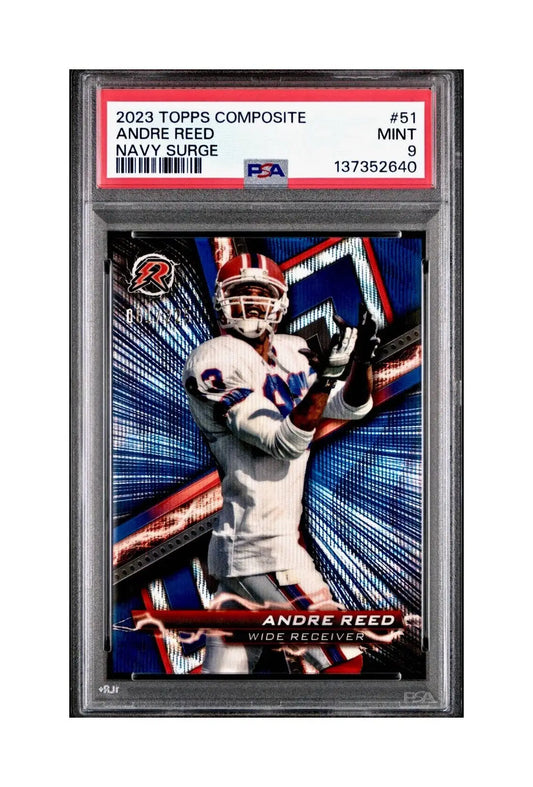 Andre Reed 2023 Topps 061/225 Resurgence #51 Navy Surge PSA 9 Mint