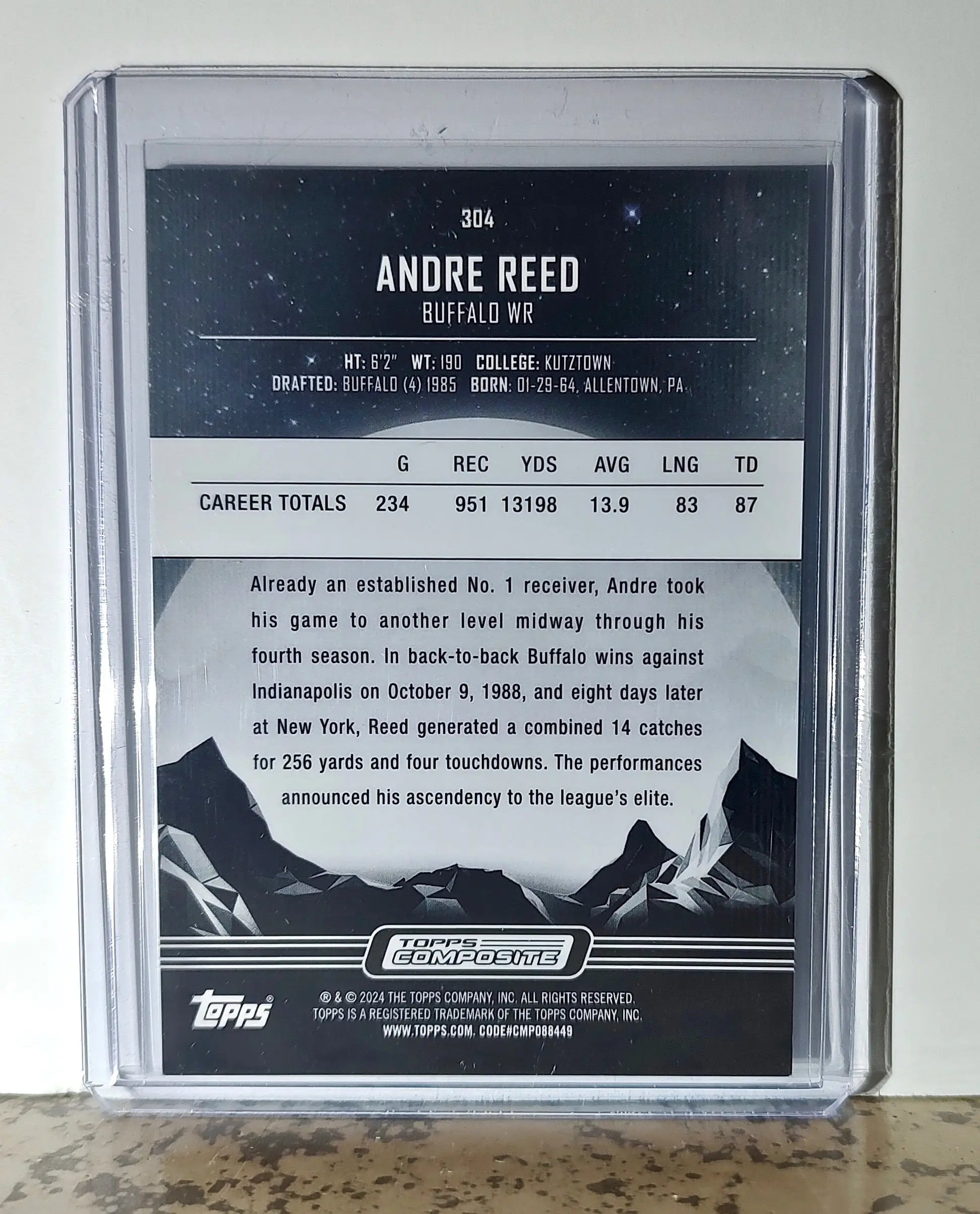 Andre Reed 2023 Topps Midnight NFL #304 Football Card Buffalo Bills