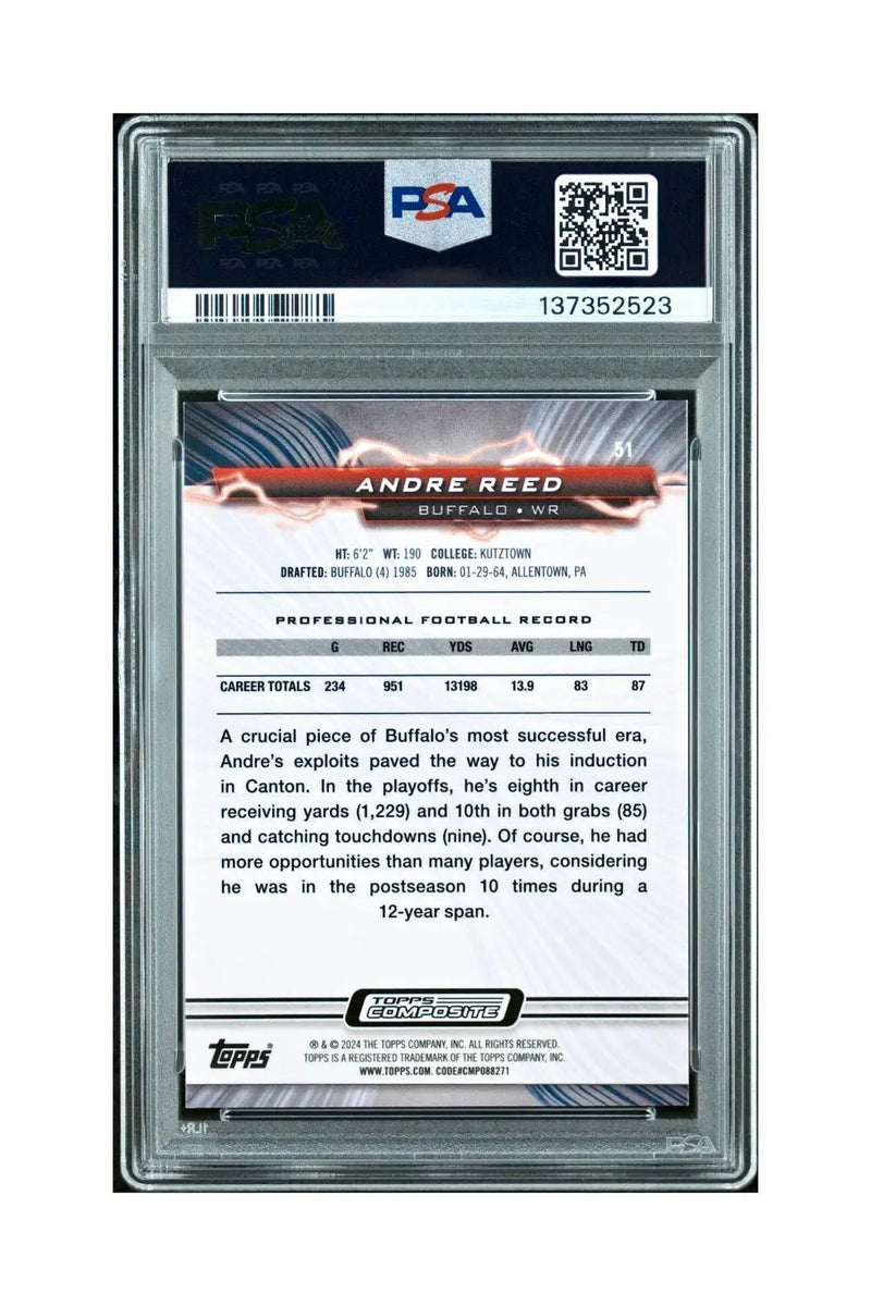 Andre Reed 2023 Topps Resurgence 199/225 #51 Navy Surge PSA 9 Mint