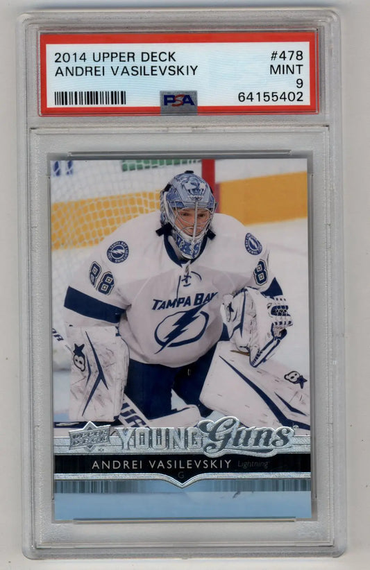 Andrei Vasilevskiy 2014-15 Upper Deck Young Gun #478 PSA 9 Mint 5402 - Hockey Card Single