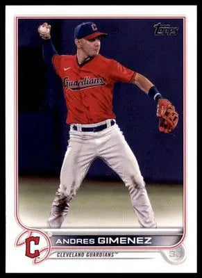 Andres Gimenez 2022 Topps #504 Cleveland Guardians - Baseball Card Single