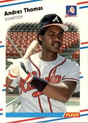 Andres Thomas - 1988 Fleer - #551 - Baseball - Baseball Card Single