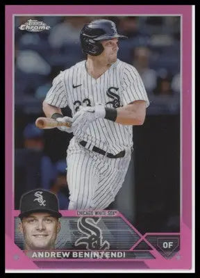 Andrew Benintendi 2023 Topps Chrome Pink Refractors #180 Chicago White Sox