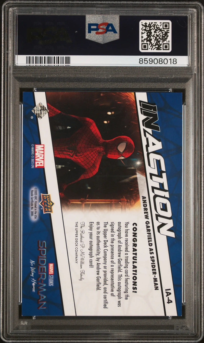 Andrew Garfield 2023 Spider-Man No Way Home Red Foil Auto PSA 7 Auto 10 - Marvel Card Single
