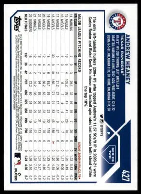 Andrew Heaney 2023 Topps #427 Texas Rangers - Baseball Card Single