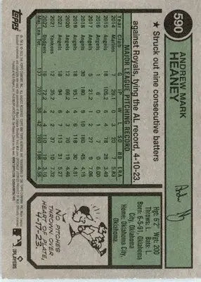 Andrew Heaney - 2023 Topps Heritage - #590 - Baseball - Baseball Card Single