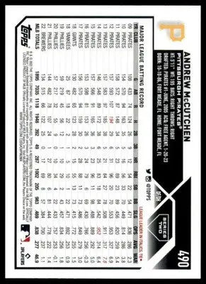 Andrew McCutchen 2023 Topps #490 Pittsburgh Pirates - Baseball Card Single