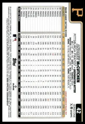 Andrew McCutchen 2025 Topps #42 Pittsburgh Pirates - Baseball Card Single