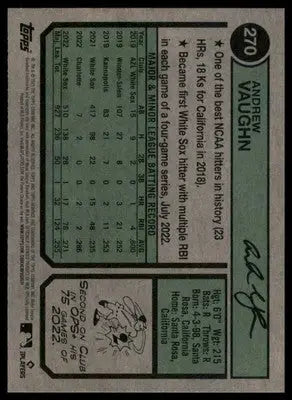 Andrew Vaughn 2023 Topps Heritage #270 Chicago White Sox - Baseball Card Single