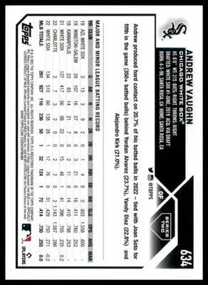 Andrew Vaughn 2023 Topps Rainbow Foil #634 Chicago White Sox - Baseball Card Single