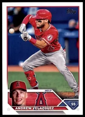 Andrew Velazquez 2023 Topps #605 Los Angeles Angels - Baseball Card Single