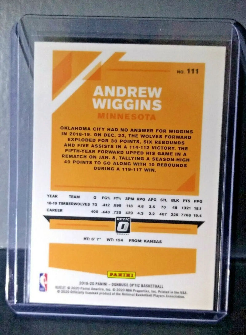 Andrew Wiggins 2019-20 Panini Donruss Optic #111 Basketball Card - Basketball Card Single