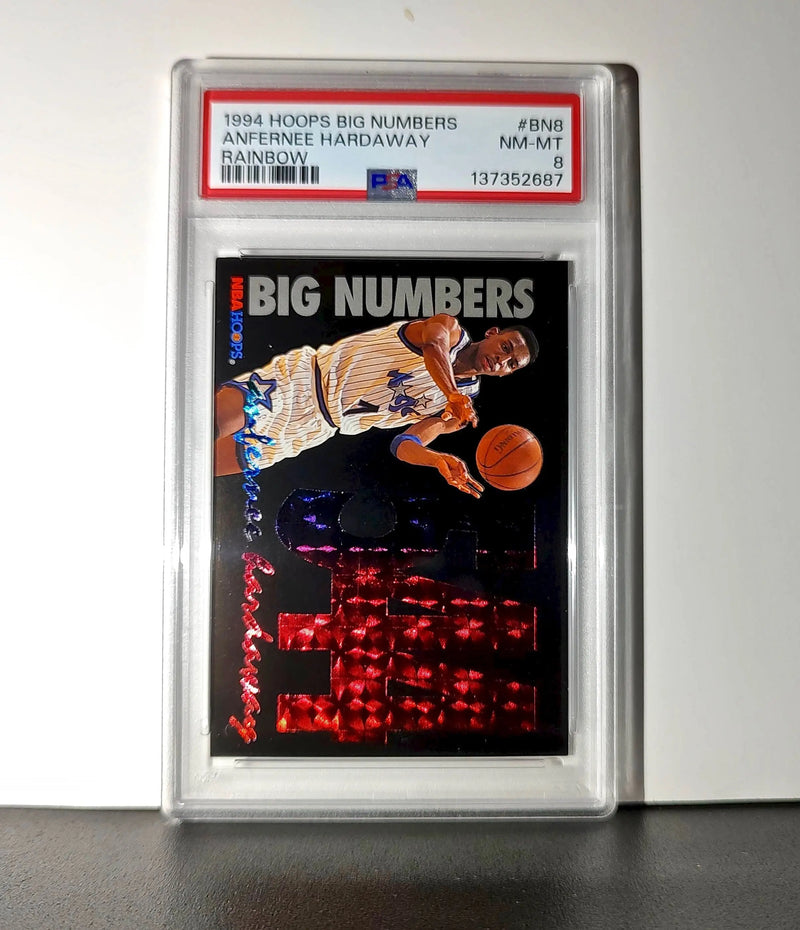 Anfernee Hardaway 1994 NBA Hoops Big Numbers #BN8 Rainbow PSA 8 NM-MT - Basketball Card Single