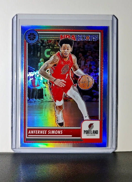 Anfernee Simons 2023-24 Panini Premium Stock NBA Hoops #79 Prizm Refractor Card - Basketball Card Single