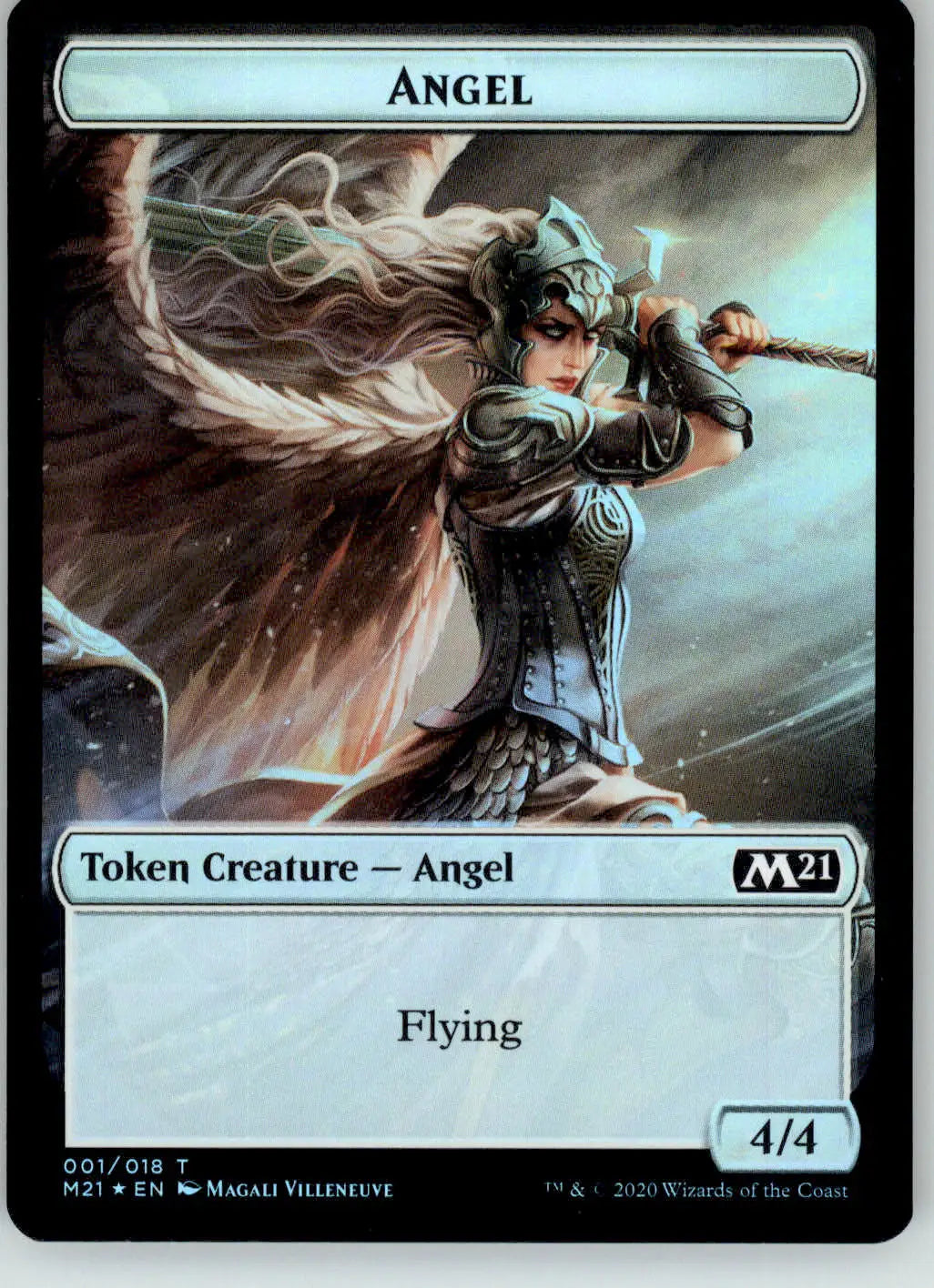 Angel // Knight Token - Core Set 2021 - 1 // 4 - Foil NM Magic: The Gathering - Magic Card Single
