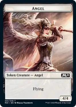 Angel // Knight Token - Core Set 2021 - 1 // 4 - Foil NM Magic: The Gathering - Magic Card Single