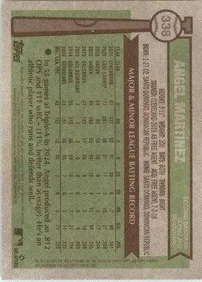 Angel Martínez - 2025 Topps Heritage - #338 - RC Baseball - Baseball Card Single
