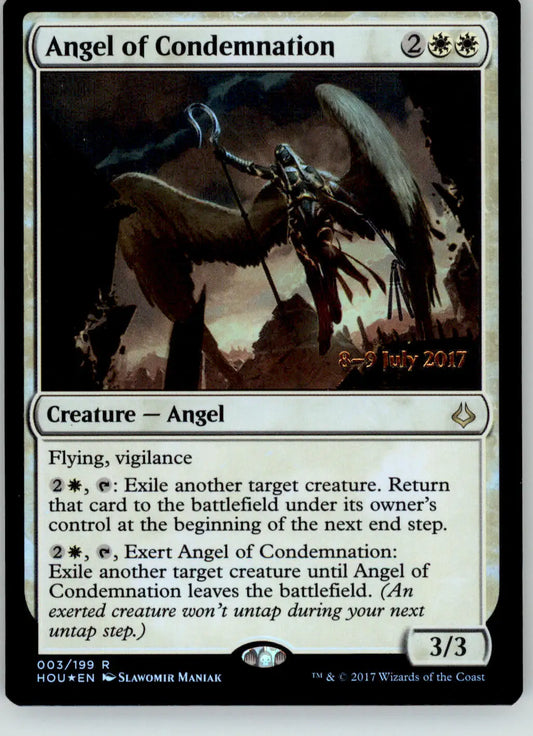 Angel of Condemnation - Prerelease Cards - 3 - Foil NM Magic: The Gathering - Magic Card Single