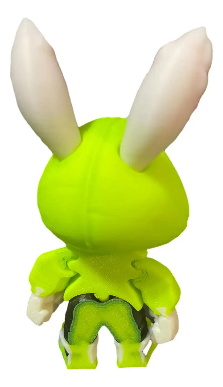 Angry Bunny Figurine 3D Printed – Cute Hooded Rabbit Figure - Collectibles