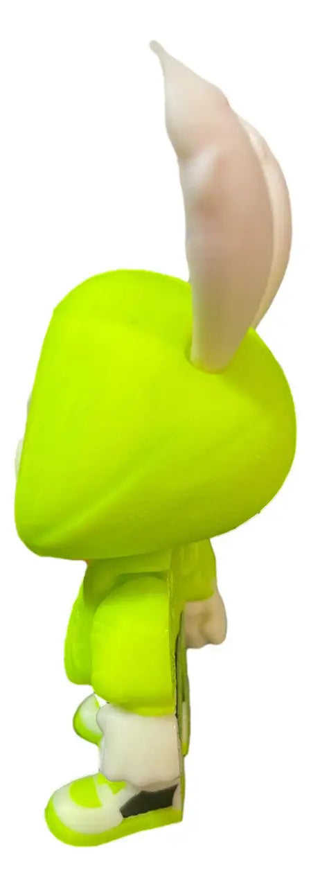 Angry Bunny Figurine 3D Printed – Cute Hooded Rabbit Figure - Keychain