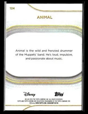 🌟 Animal, 2025 Topps Chrome Disney #124 🌟 - Non-Sports Card Single