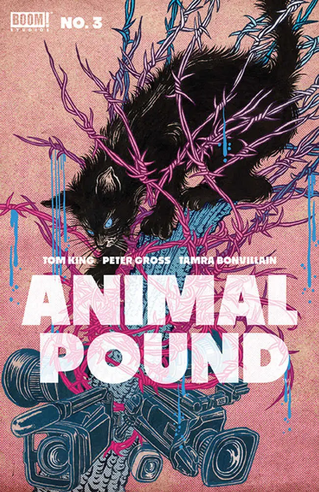 Comic book cover for Animal Pound #5 with dark shapes and colorful accents, ideal for collectors