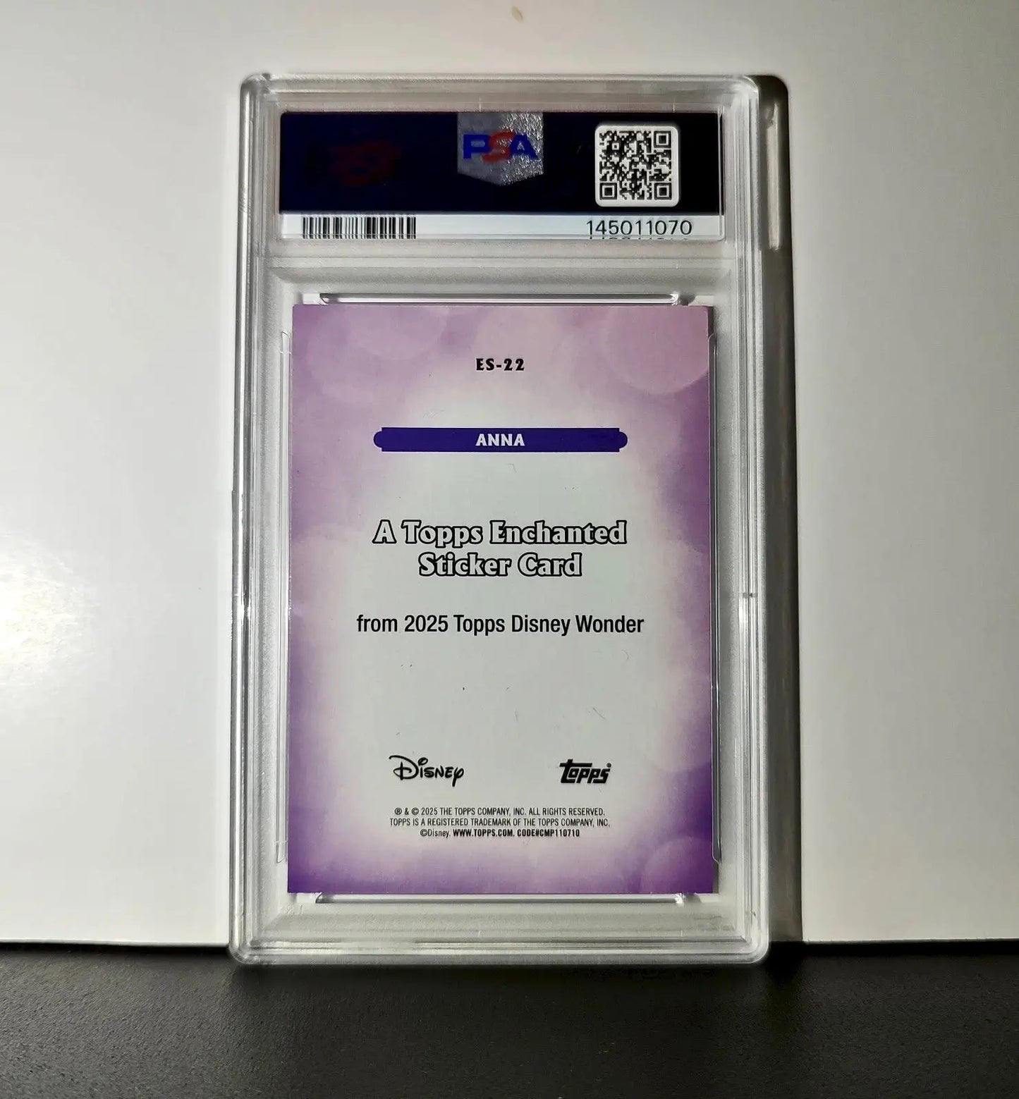 Anna 2025 Topps Disney #ES-22 Enchanted Sticker Card Frozen PSA 6