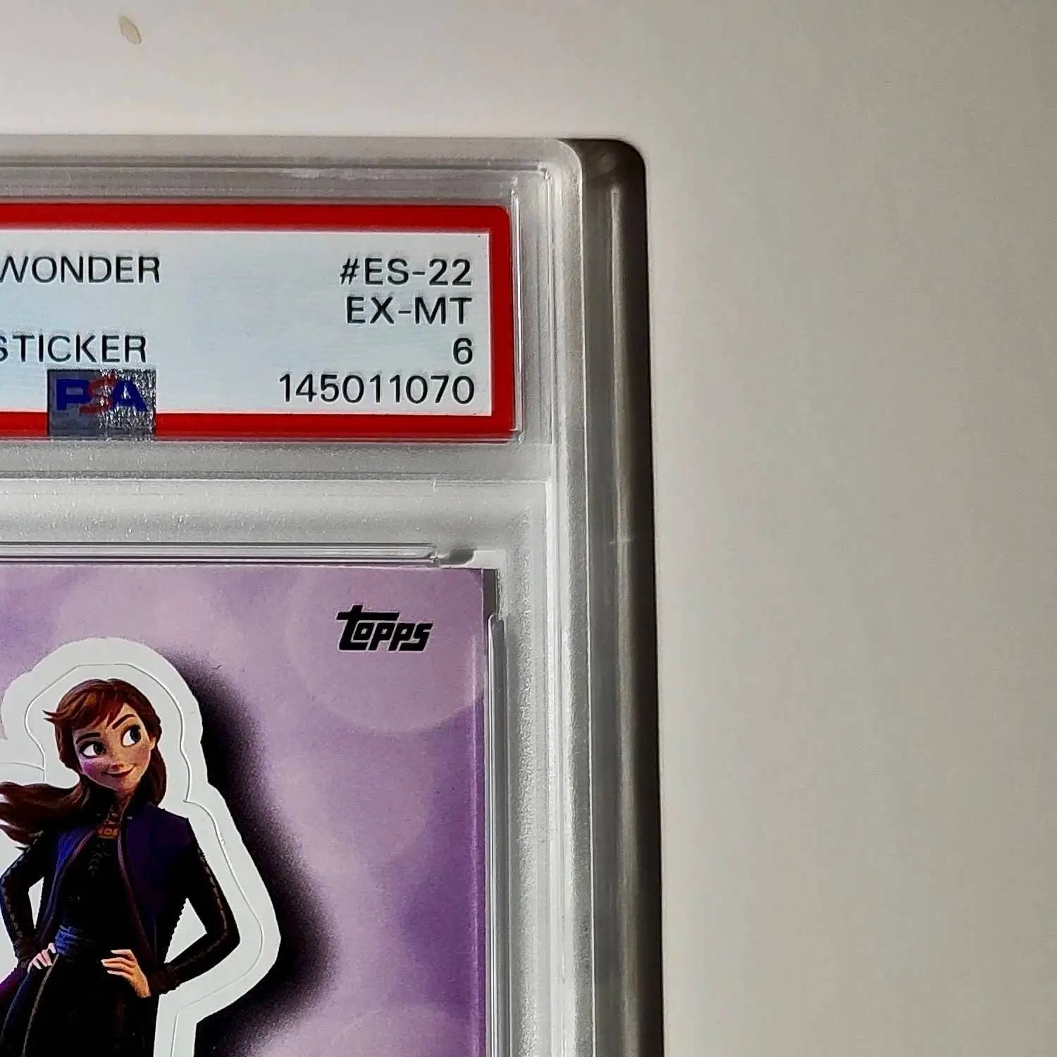 Anna 2025 Topps Disney #ES-22 Enchanted Sticker Card Frozen PSA 6
